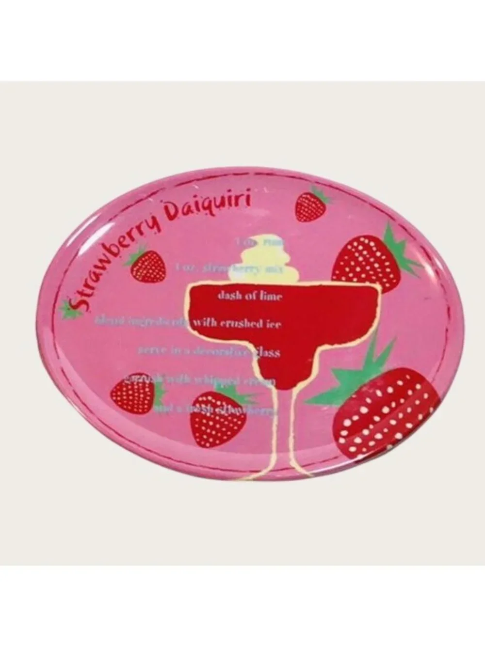 Precidio Mixed Drink Recipe Snack Plate Set of 4 Appetizer Plates